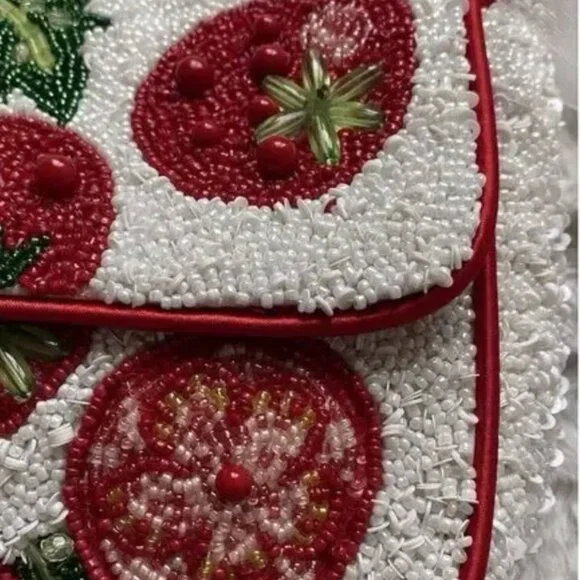 Handcrafted in India Viral Tik Tok Beaded Tomato Shoulder Handbag Tik Tok Viral - Picture 7 of 7